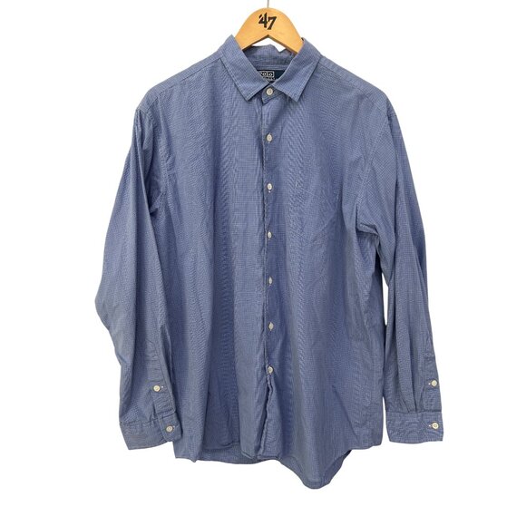 Polo Ralph Lauren Shirt Size Large Chapman Button Front Plaid Long Sleeve Career - Picture 1 of 8